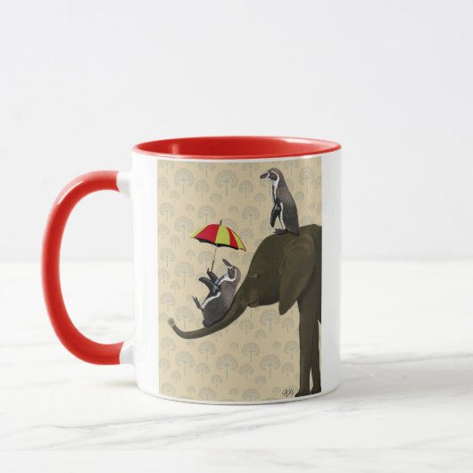 Mug Éléphant et pingouins (Gauche)