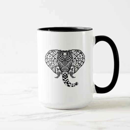Mug Éléphant ethnique de motif (Droite)