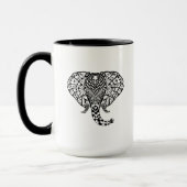 Mug Éléphant ethnique de motif (Gauche)