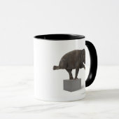 Mug Éléphant exécutant le tour sur la boîte (Devant droit)