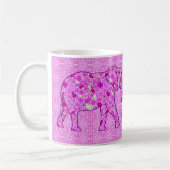 Mug Éléphant fleur - orchidée et magenta (Gauche)