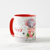 Mug Elephant Holidays Personnaliser Texte et nom (Devant gauche)