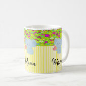 Mug Eléphant Jaune Blancs (Devant droit)