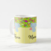 Mug Eléphant Jaune Blancs (Devant gauche)