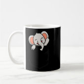 Mug Elephant Lovers Cute Funny Elephant In Cket (Gauche)