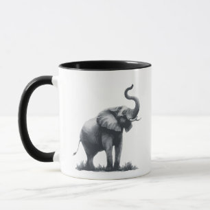 Mug Eléphant majestueux avec tronc élevé