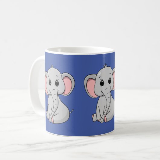 Mug Eléphant mignon (Devant gauche)