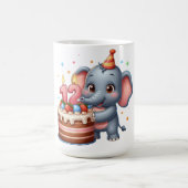 Mug Éléphant Mignon 12ème Anniversaire (Centre)