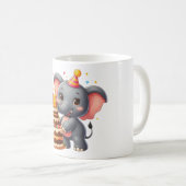 Mug Éléphant mignon 16e anniversaire (Devant droit)