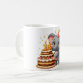Mug Éléphant mignon 16e anniversaire (Devant gauche)