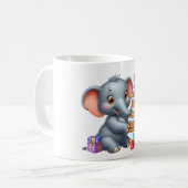 Mug Éléphant Mignon 5ème Anniversaire (Devant gauche)