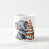 Mug Éléphant Mignon 5ème Anniversaire (Centre)