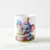 Mug Éléphant Mignon 6ème Anniversaire (Centre)