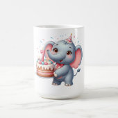 Mug Éléphant Mignon 7ème Anniversaire (Centre)