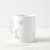 Mug Eléphant mignon avec Baby shower à ballon (Devant gauche)