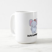 Mug Eléphant mignon avec bandeau de fleurs (Devant gauche)