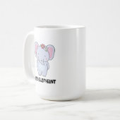 Mug Eléphant mignon avec bandeau de fleurs (Devant gauche)