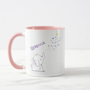 Mug Éléphant Mignon de Dessin Animé Soufflant des Form