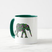 Mug Eléphant mignon et bébé Eléphant Conception de caf (Devant gauche)