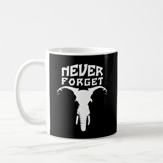 Mug Eléphant n'oublie jamais (Gauche)