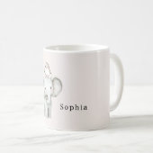 Mug Éléphant Oiseau Mignon (Devant droit)