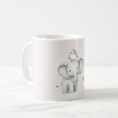 Mug Éléphant Oiseau Mignon (Devant gauche)