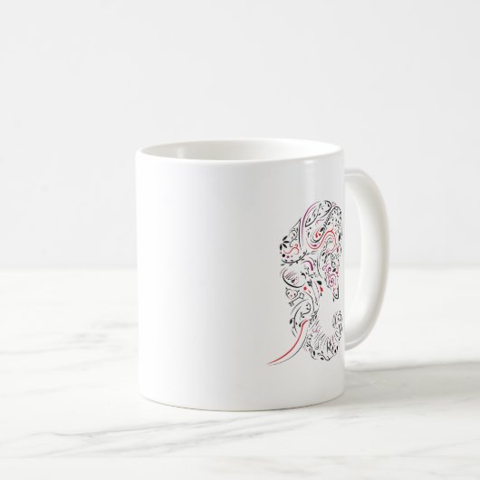 Mug éléphant orné (Devant droit)