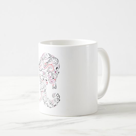Mug éléphant orné (Devant droit)