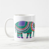 Mug Éléphant Orné Beau (Gauche)