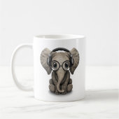 Mug Éléphant personnalisable DJ de bébé avec des (Gauche)