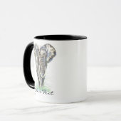 Mug Eléphant personnalisé - Aquarelle Collection d'ani (Devant gauche)