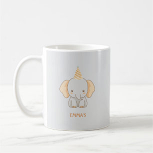 Mug Éléphant Personnalisé Enfant Mignon Nom