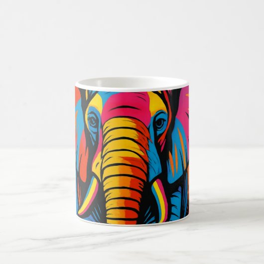 Mug éléphant pop-art (Centre)