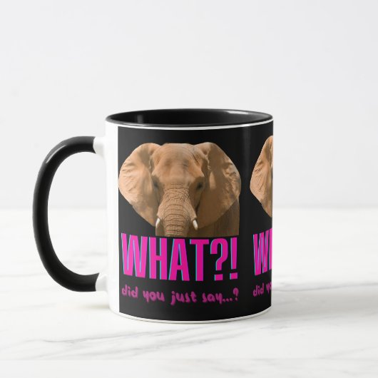 Mug Éléphant Qu'avez-vous dit? (Gauche)