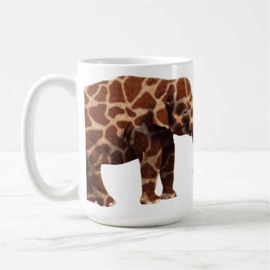 Mug Éléphant qui pense son une girafe (Gauche)