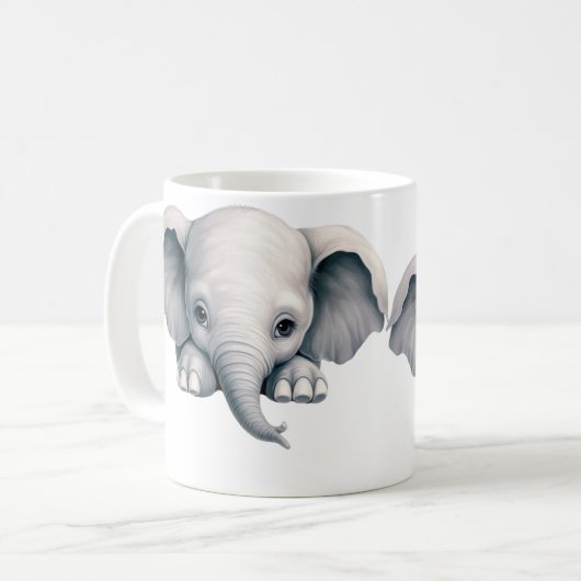 Mug Éléphant qui regarde (Devant gauche)