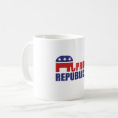 Mug Éléphant républicain fier (Devant gauche)