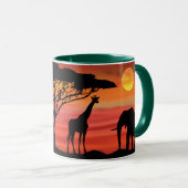 Mug Elephant, rhinocéros et girafe dans le Serengeti (Devant droit)