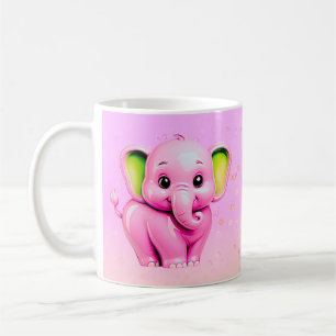 Mug Eléphant rose amour