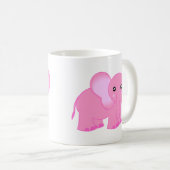 Mug Éléphant rose mignon de bébé (Devant droit)