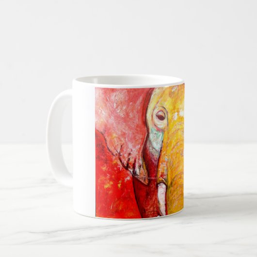 Mug Éléphant rouge (Devant gauche)