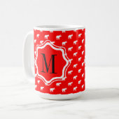 Mug Éléphant rouge rouge (Devant gauche)