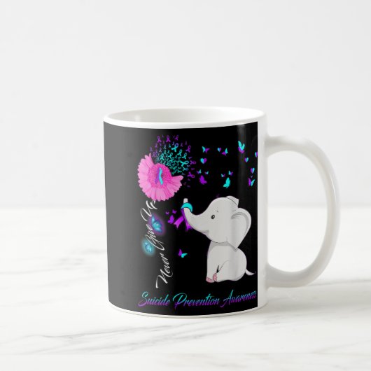 Mug Elephant Suicide Prevention Awareness Ribbon Gif (Droite)