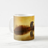 Mug Eléphants asiatiques en Thaïlande sous un coucher (Devant gauche)