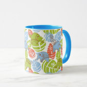 Mug Eléphants colorés de la jungle (Devant droit)