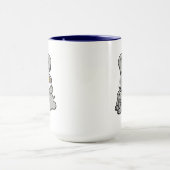 Mug Éléphants de dessin animé mignons mangeant des cac (Centre)