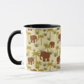 Mug Éléphants Et Palmiers Au Camouflage (Gauche)