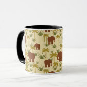 Mug Éléphants Et Palmiers Au Camouflage (Devant gauche)