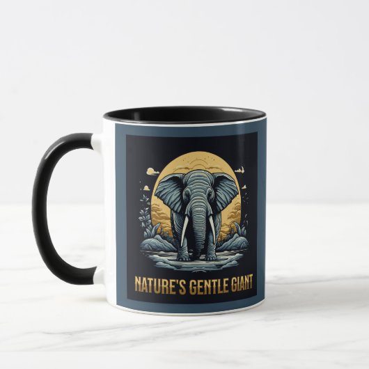 Mug Éléphants Le Géant Gentil de la Nature (Gauche)