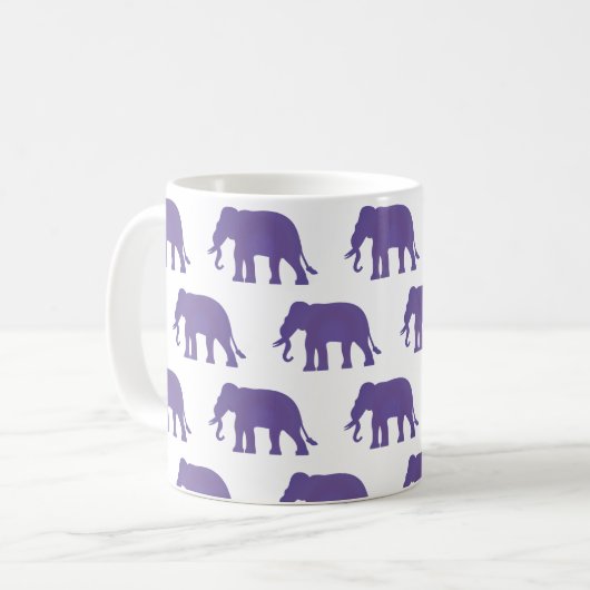 Mug Éléphants pourpres (Devant gauche)